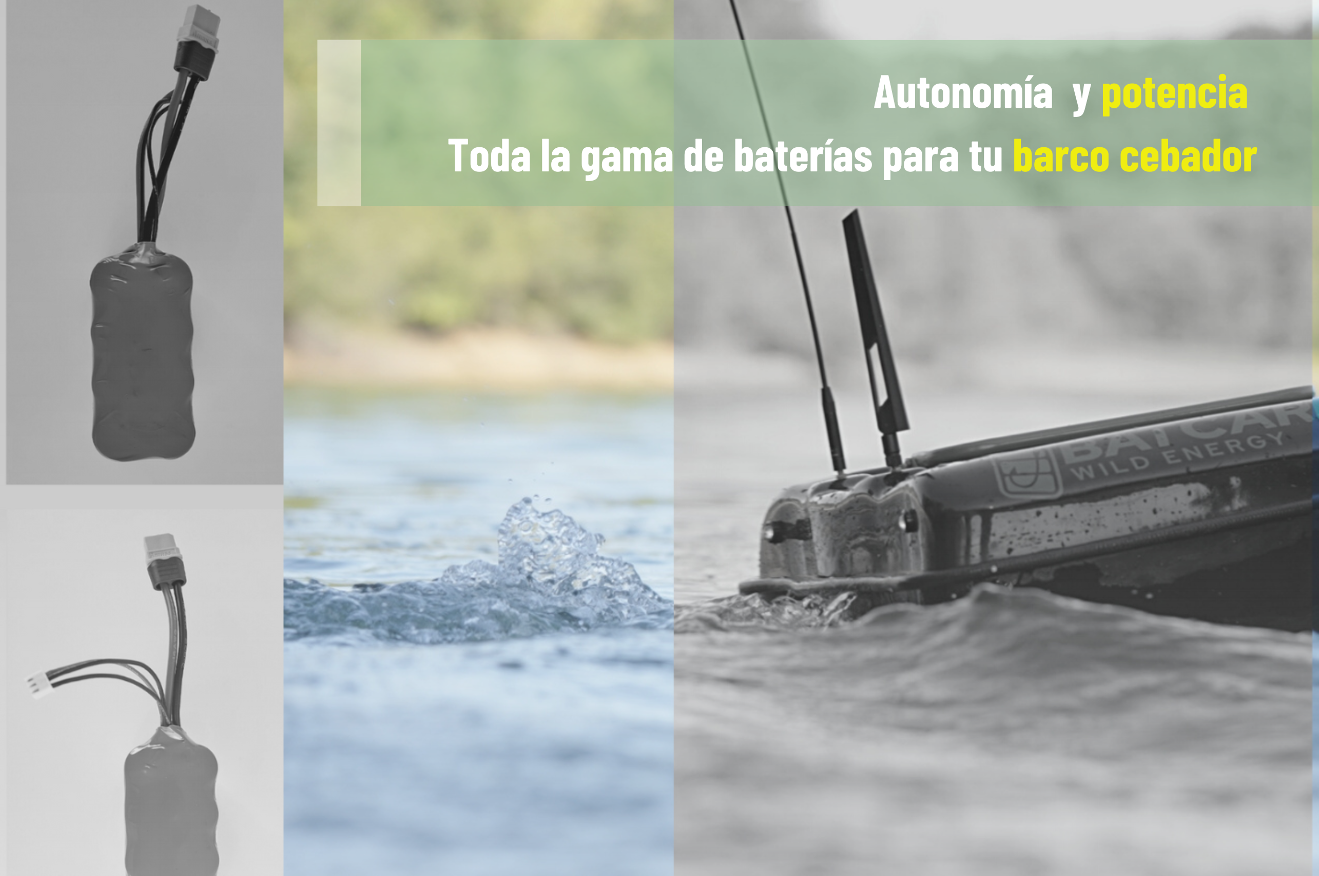 baterias para barco cebador carpfishing